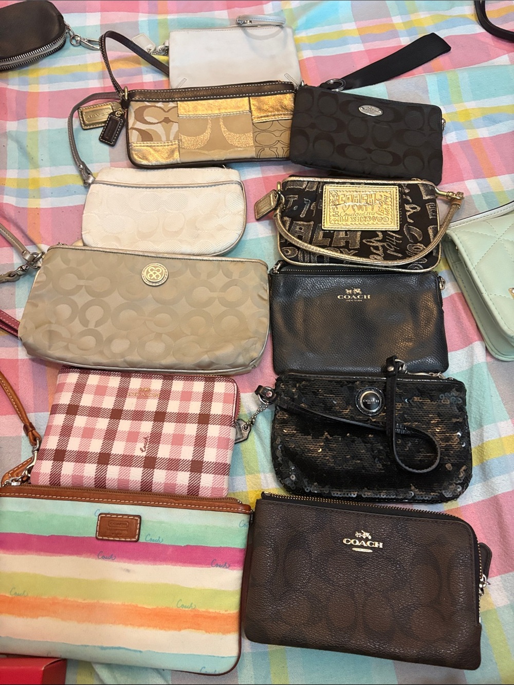 Coach Multi-Color & Brown Wristlet you pick one. 1️⃣